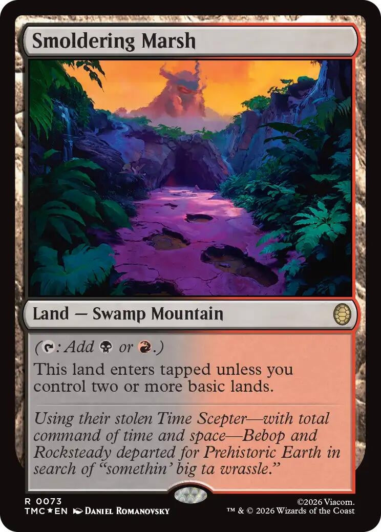 Smoldering Marsh (Surge Foil) (73) [Commander: Teenage Mutant Ninja Turtles]