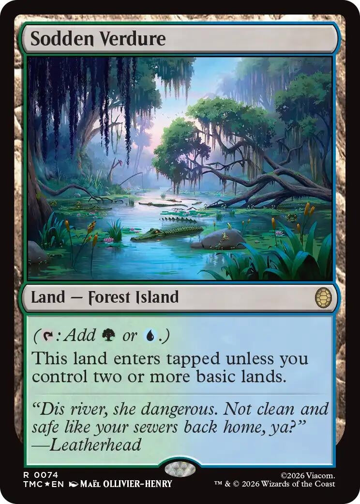 Sodden Verdure (Surge Foil) (74) [Commander: Teenage Mutant Ninja Turtles]