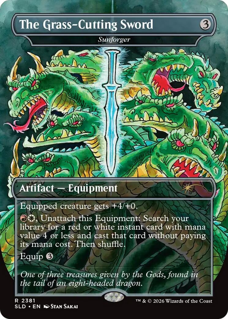 Image for The Grass-Cutting Sword - Sunforger (2381) [Secret Lair Drop Series] - Magic: The Gathering