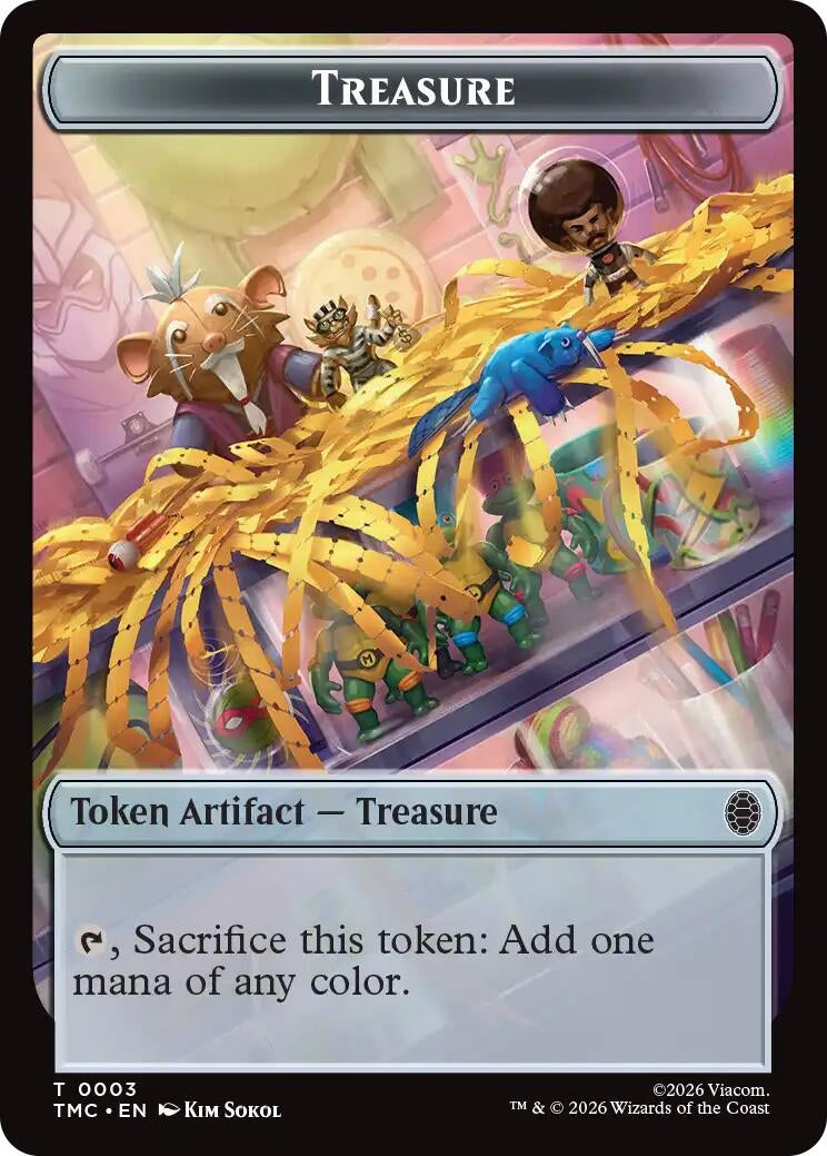 Image for Treasure // Ninja Double-Sided Token (3 // 5) [Teenage Mutant Ninja Turtles] - Magic: The Gathering