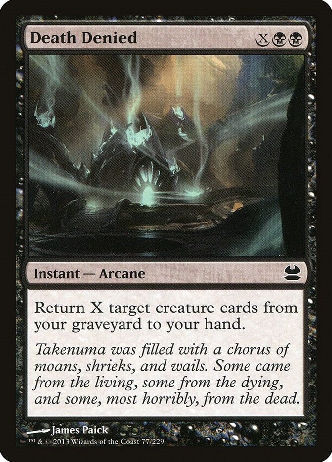 Image for Death Denied (77) [Modern Masters] - Magic: The Gathering