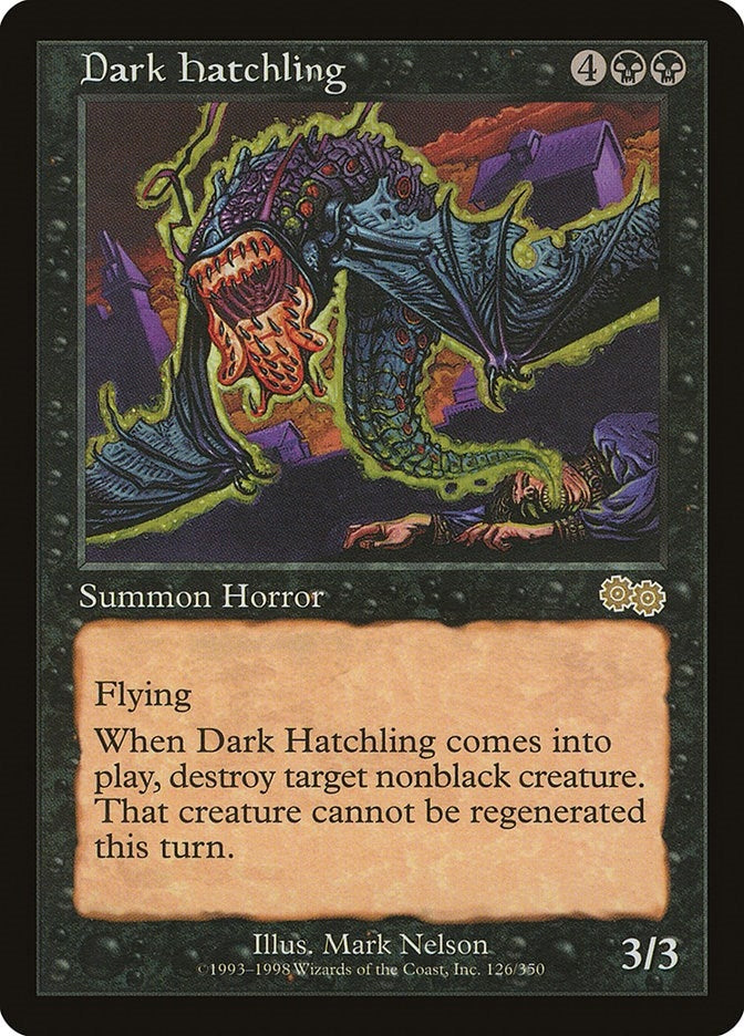 Image for Dark Hatchling (126) [Urza's Saga] - Magic: The Gathering
