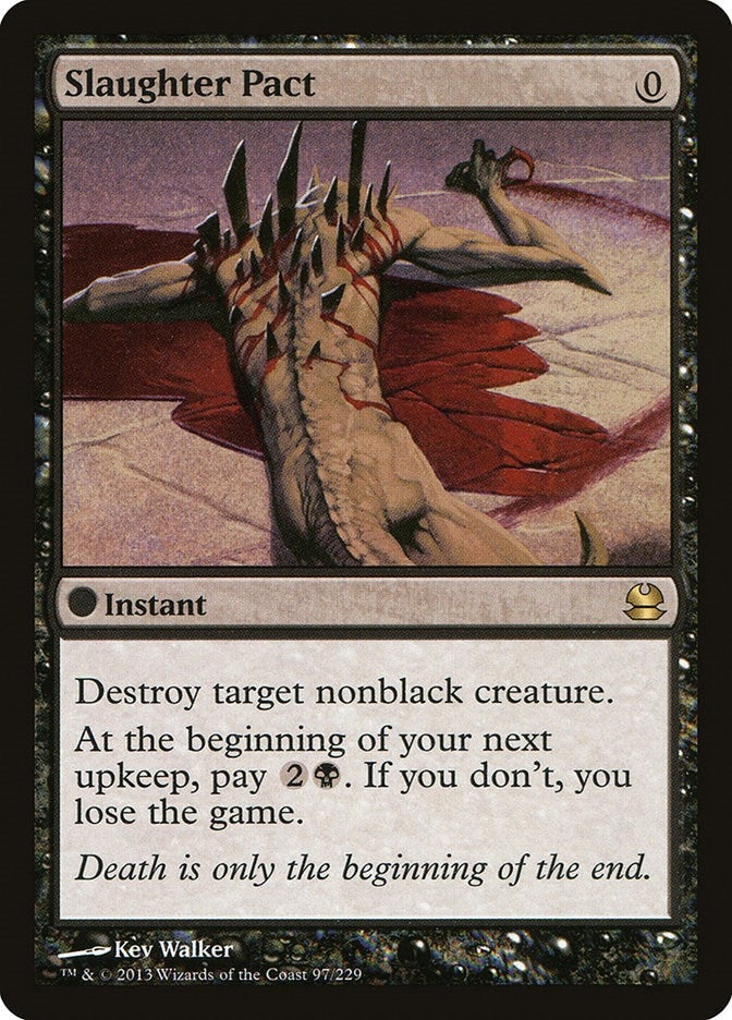 Image for Slaughter Pact (97) [Modern Masters] - Magic: The Gathering