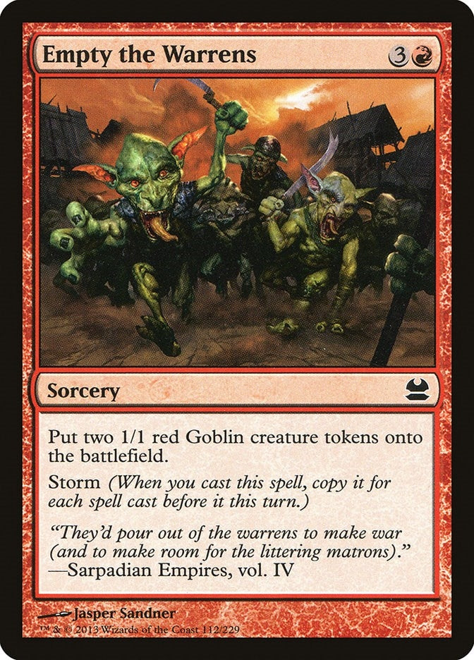 Image for Empty the Warrens (112) [Modern Masters] - Magic: The Gathering