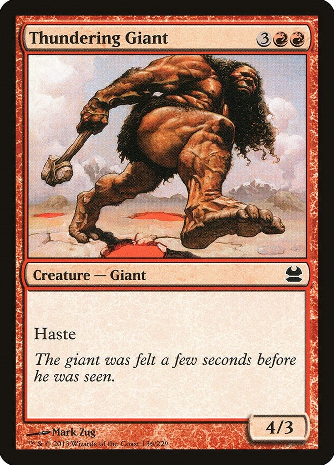 Image for Thundering Giant (136) [Modern Masters] - Magic: The Gathering
