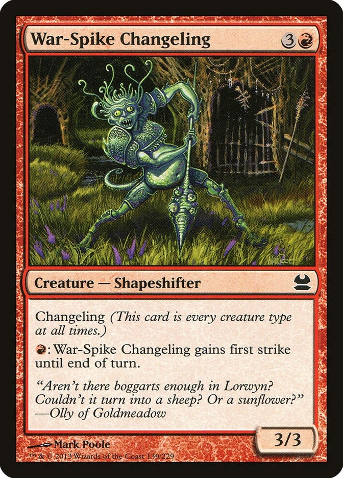 Image for War-Spike Changeling (139) [Modern Masters] - Magic: The Gathering