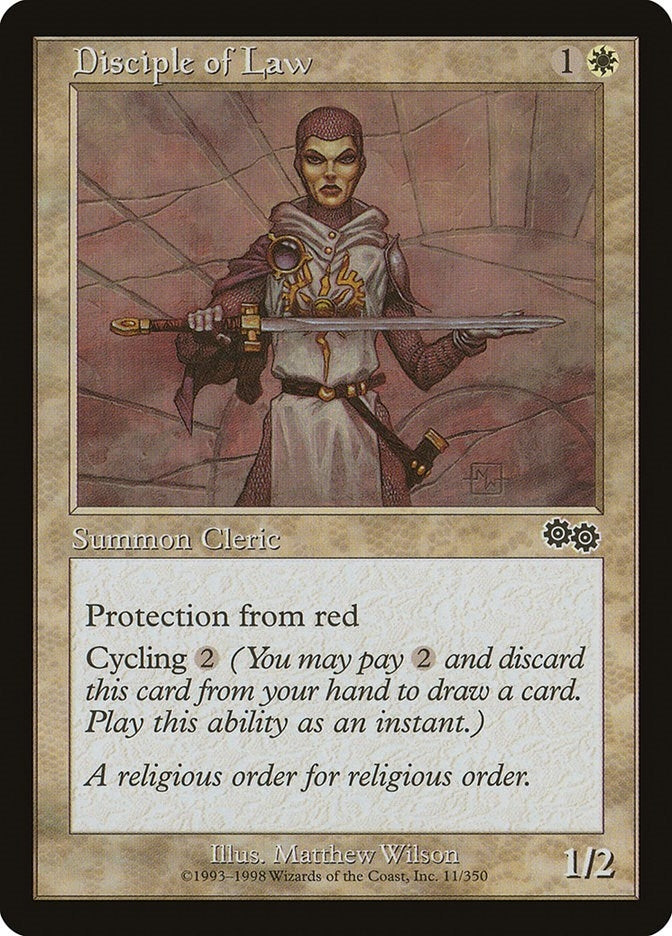 Image for Disciple of Law (11) [Urza's Saga] - Magic: The Gathering