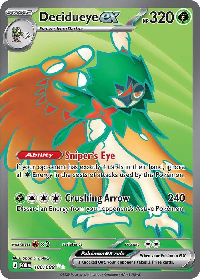 Decidueye ex (100/088) [ME03: Perfect Order]