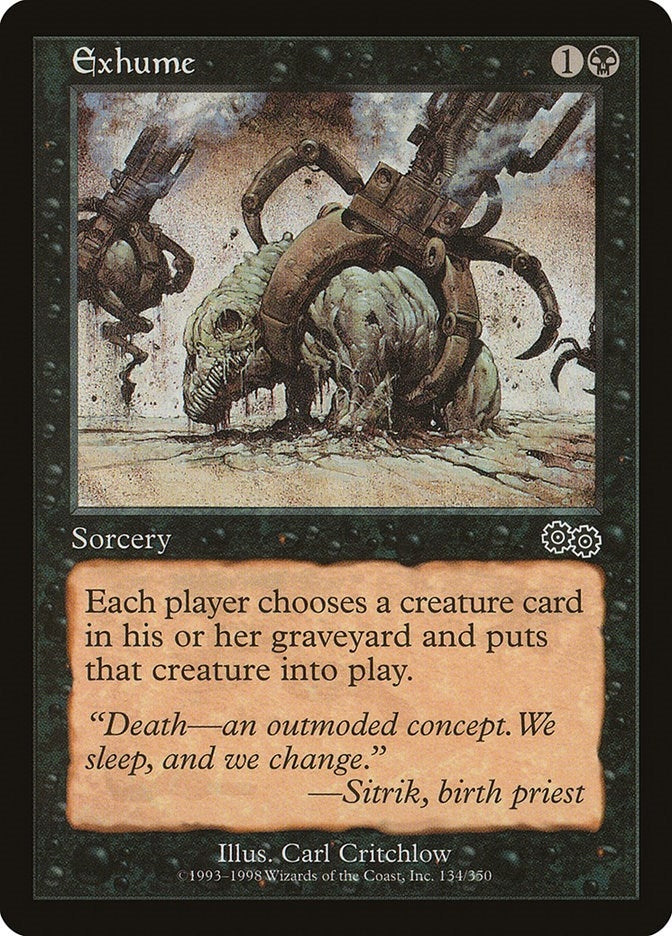 Image for Exhume (134) [Urza's Saga] - Magic: The Gathering