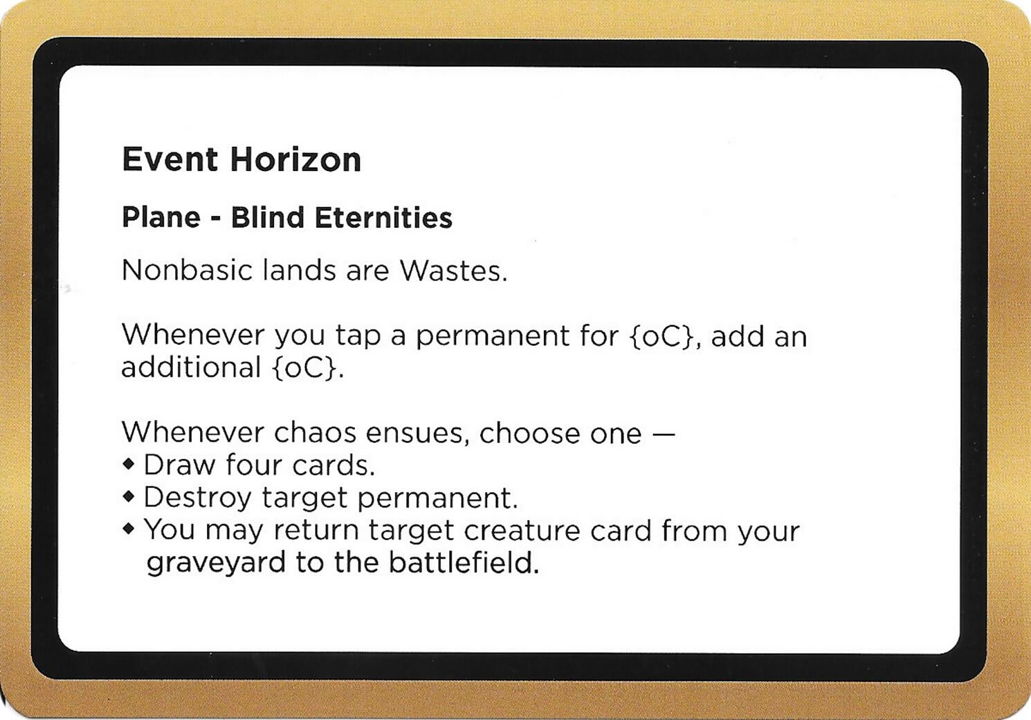 Image for Event Horizon (Black Lotus Unknown Planechase) [Oversize Cards] - Magic: The Gathering