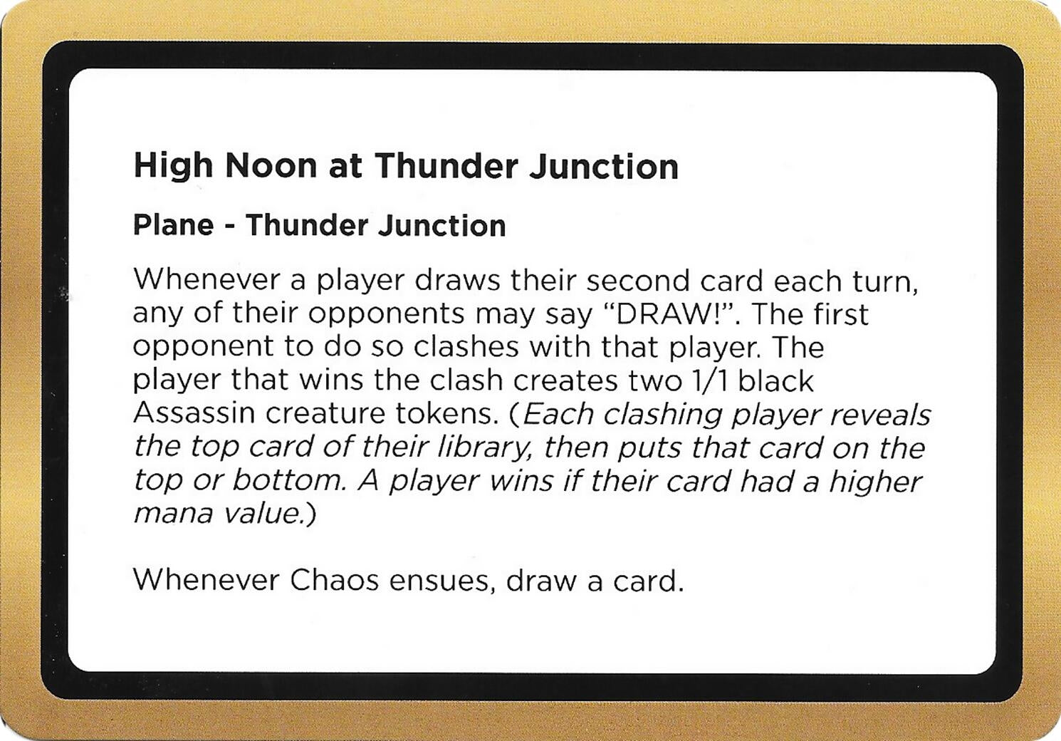 Image for High Noon at Thunder Junction (Black Lotus Unknown Planechase) [Oversize Cards] - Magic: The Gathering
