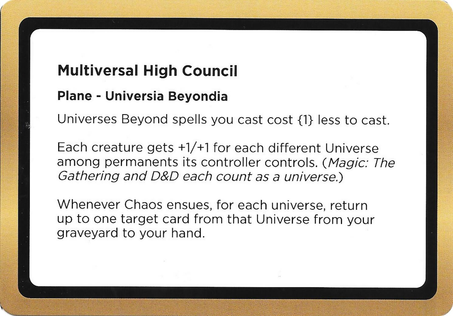 Image for Multiversal High Council (Black Lotus Unknown Planechase) [Oversize Cards] - Magic: The Gathering