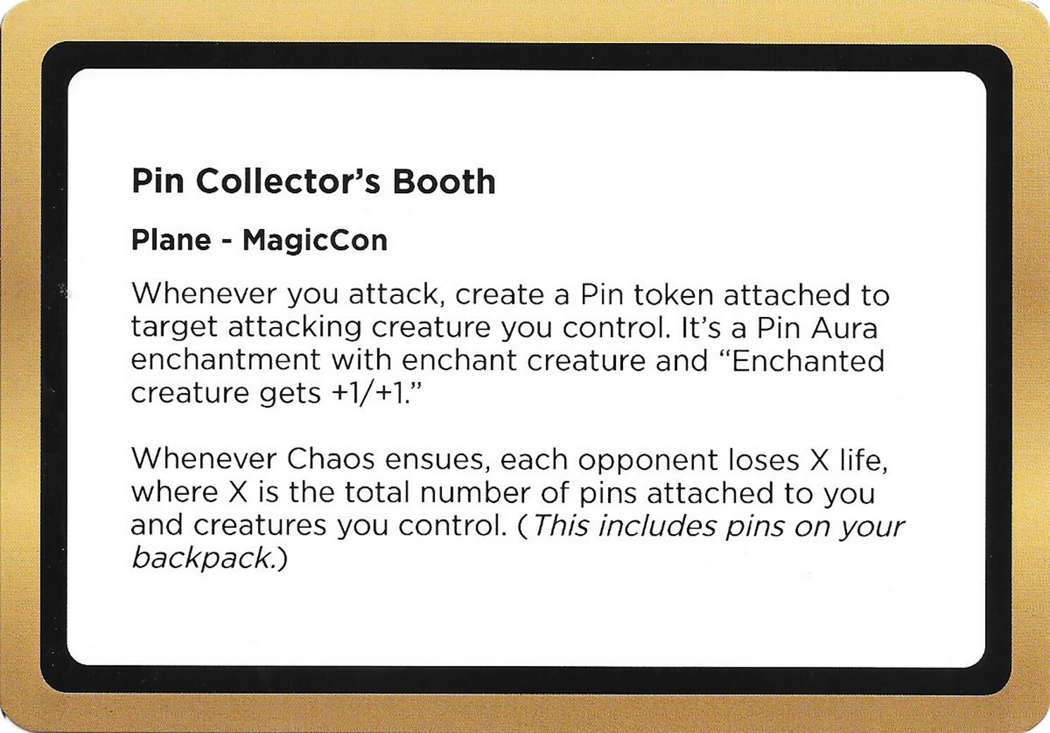 Image for Pin Collector's Booth (Black Lotus Unknown Planechase) [Oversize Cards] - Magic: The Gathering