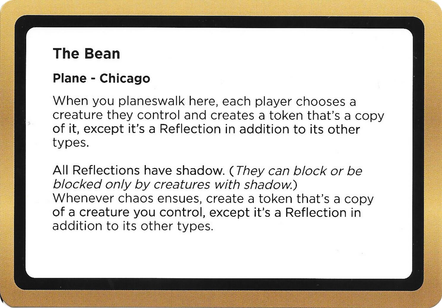 Image for The Bean (Black Lotus Unknown Planechase) [Oversize Cards] - Magic: The Gathering