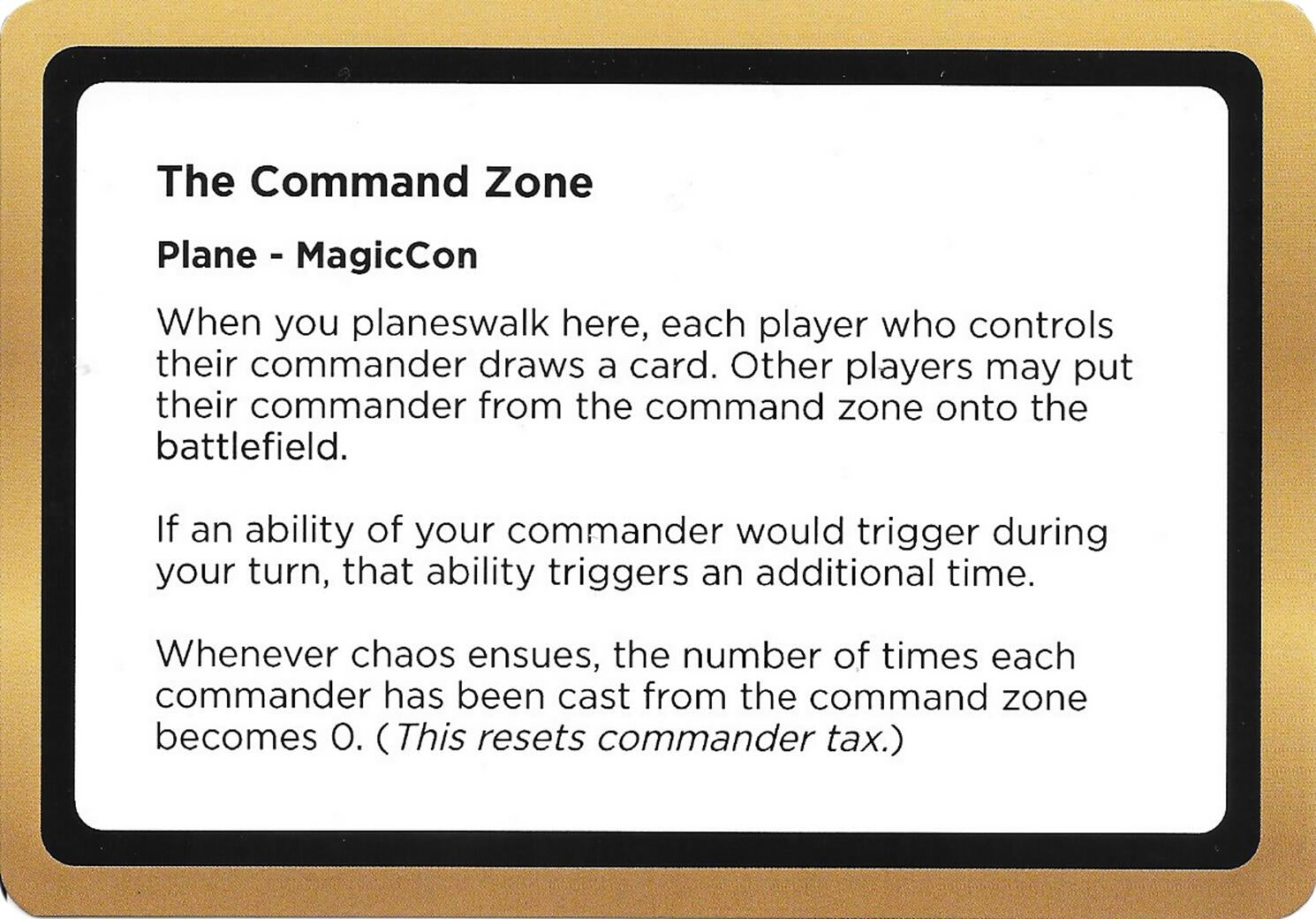 Image for The Command Zone (Black Lotus Unknown Planechase) [Oversize Cards] - Magic: The Gathering