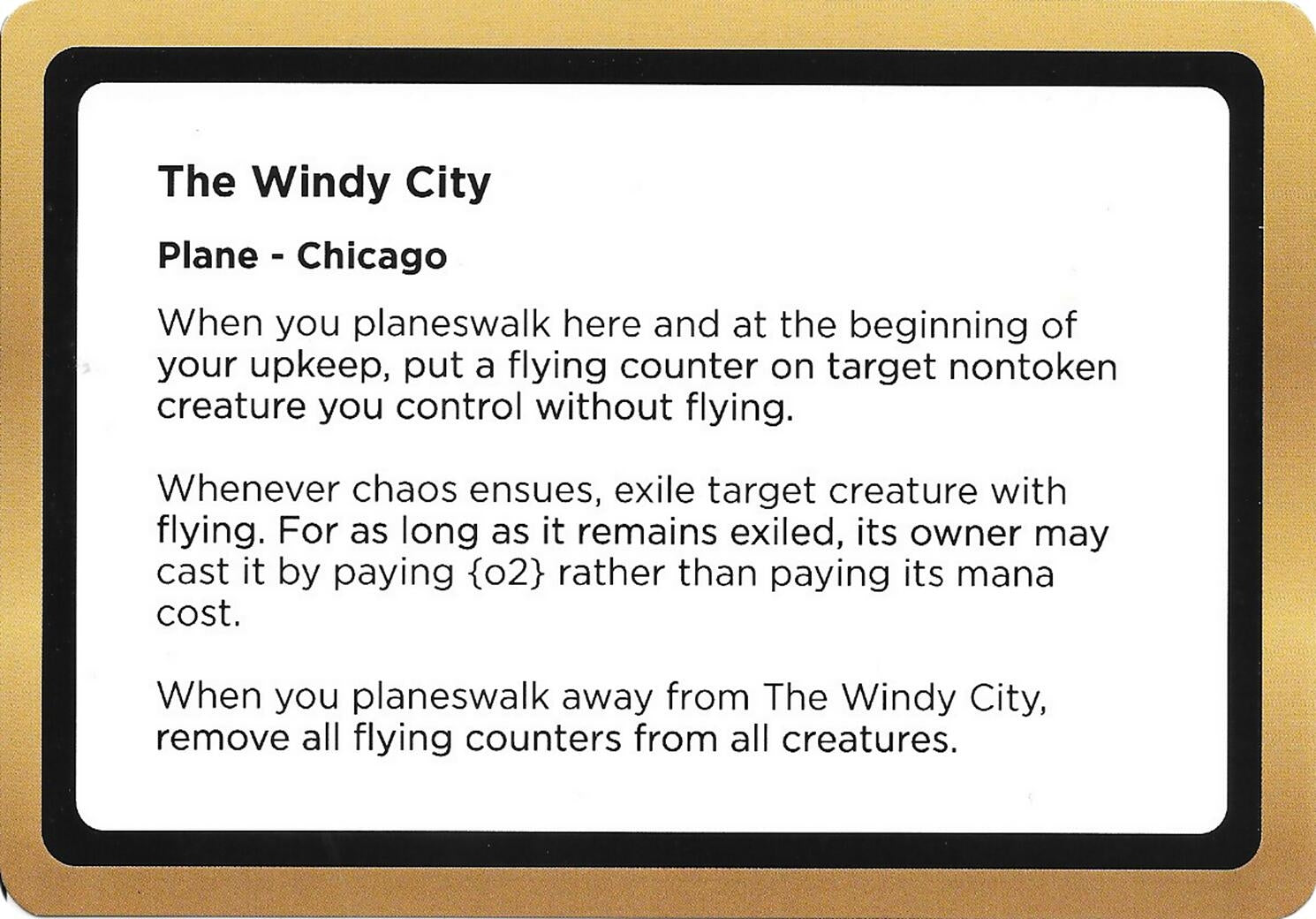 Image for The Windy City (Black Lotus Unknown Planechase) [Oversize Cards] - Magic: The Gathering