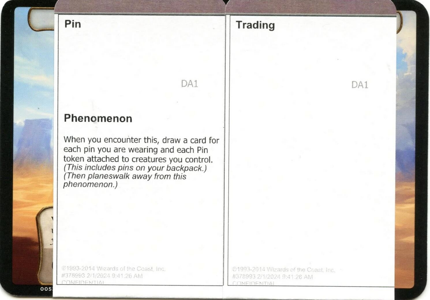 Image for Pin Trading (Black Lotus Unknown Planechase) [Oversize Cards] - Magic: The Gathering