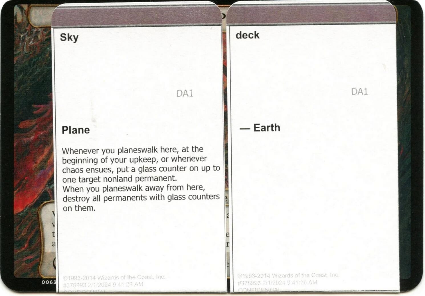 Image for Sky Deck (Black Lotus Unknown Planechase) [Oversize Cards] - Magic: The Gathering