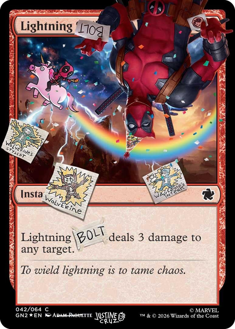 Image for Lightning Bolt (042) (Pool Party Foil) (42) [Secret Lair Drop Series] - Magic: The Gathering