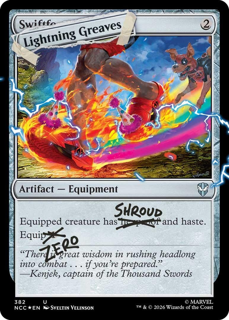 Image for Lightning Greaves (382) (Pool Party Foil) (382) [Secret Lair Drop Series] - Magic: The Gathering
