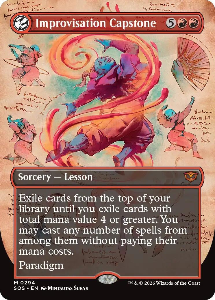 Image for Improvisation Capstone (Borderless) (294) [Secrets of Strixhaven] - Magic: The Gathering