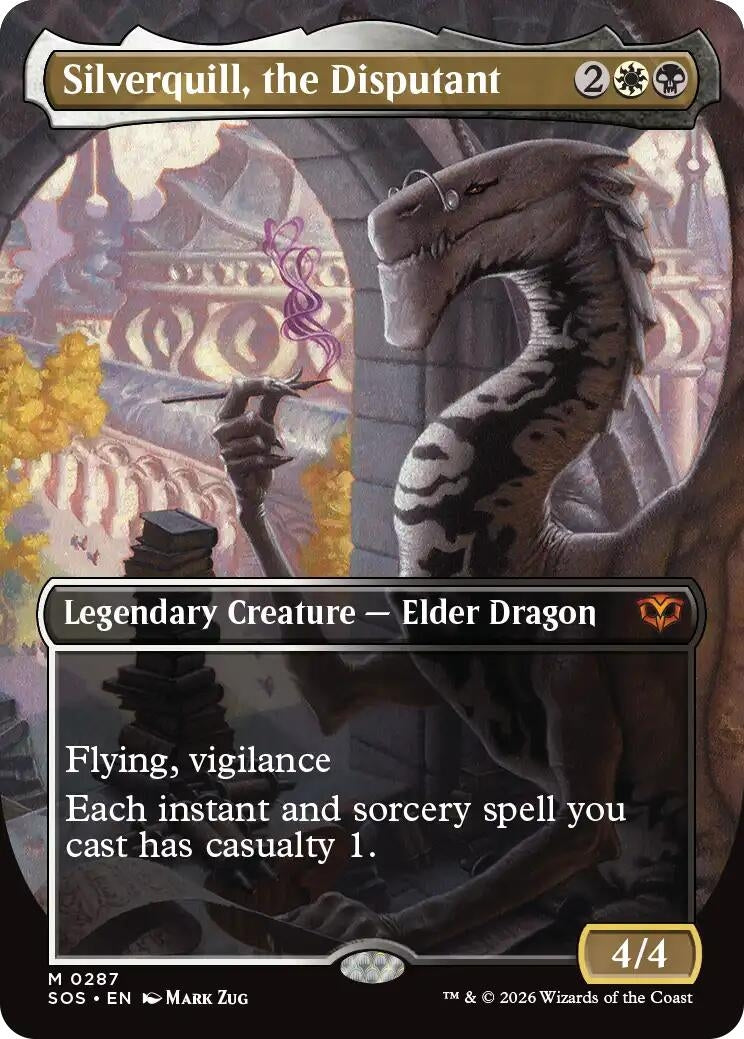 Image for Silverquill, the Disputant (Borderless) (287) [Secrets of Strixhaven] - Magic: The Gathering
