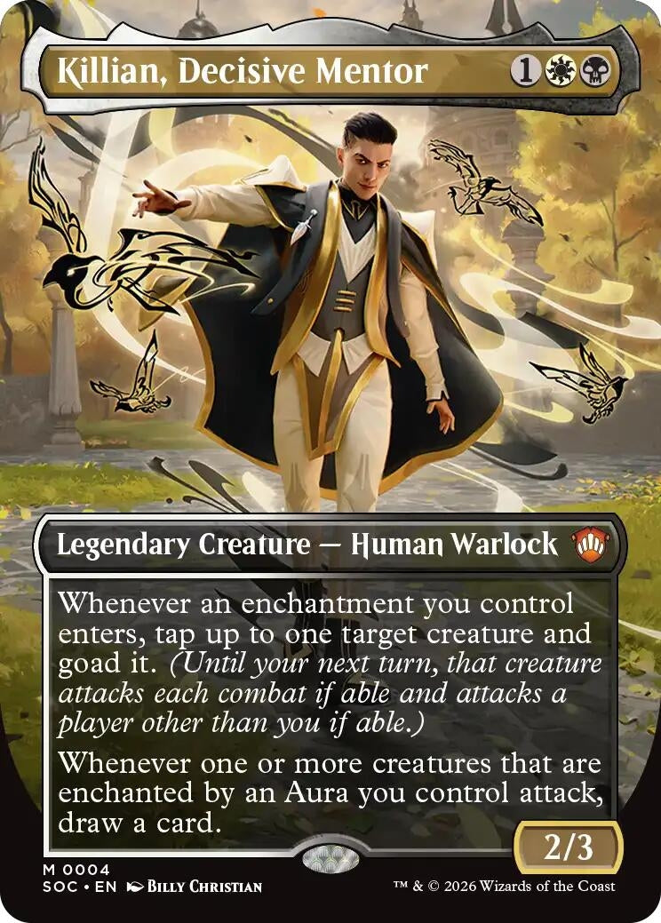 Image for Killian, Decisive Mentor (Borderless) (4) [Secrets of Strixhaven] - Magic: The Gathering
