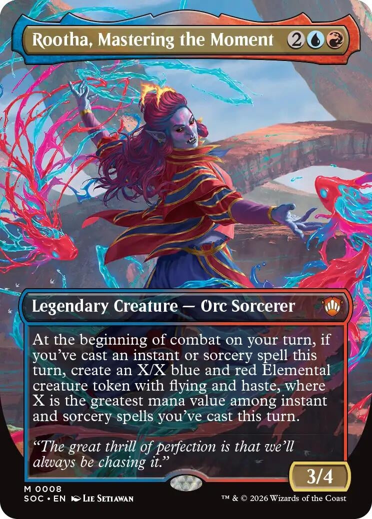 Image for Rootha, Mastering the Moment (Borderless) (8) [Secrets of Strixhaven] - Magic: The Gathering