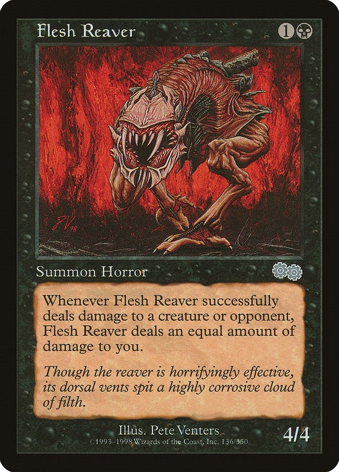 Image for Flesh Reaver (136) [Urza's Saga] - Magic: The Gathering