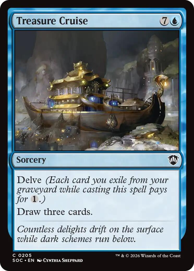 Image for Treasure Cruise (205) [Secrets of Strixhaven] - Magic: The Gathering
