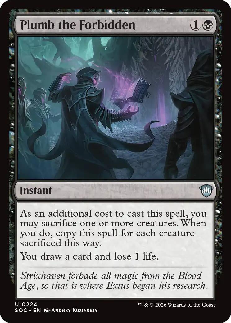 Image for Plumb the Forbidden (224) [Secrets of Strixhaven] - Magic: The Gathering