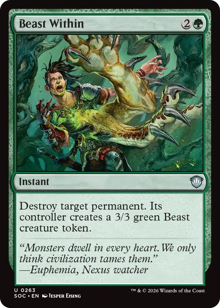 Image for Beast Within (263) [Secrets of Strixhaven] - Magic: The Gathering