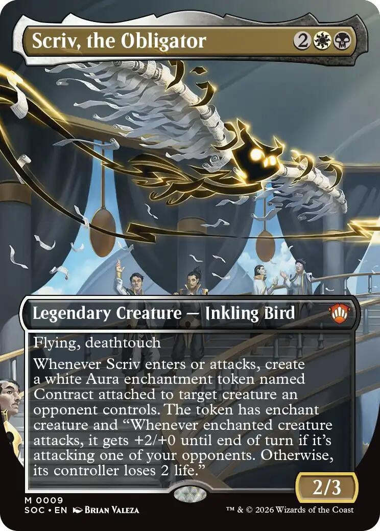 Image for Scriv, the Obligator (Borderless) (9) [Secrets of Strixhaven] - Magic: The Gathering