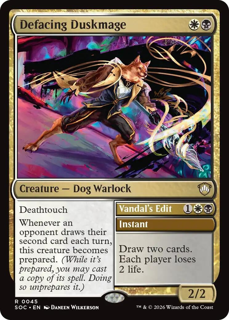 Image for Defacing Duskmage (45) [Secrets of Strixhaven] - Magic: The Gathering
