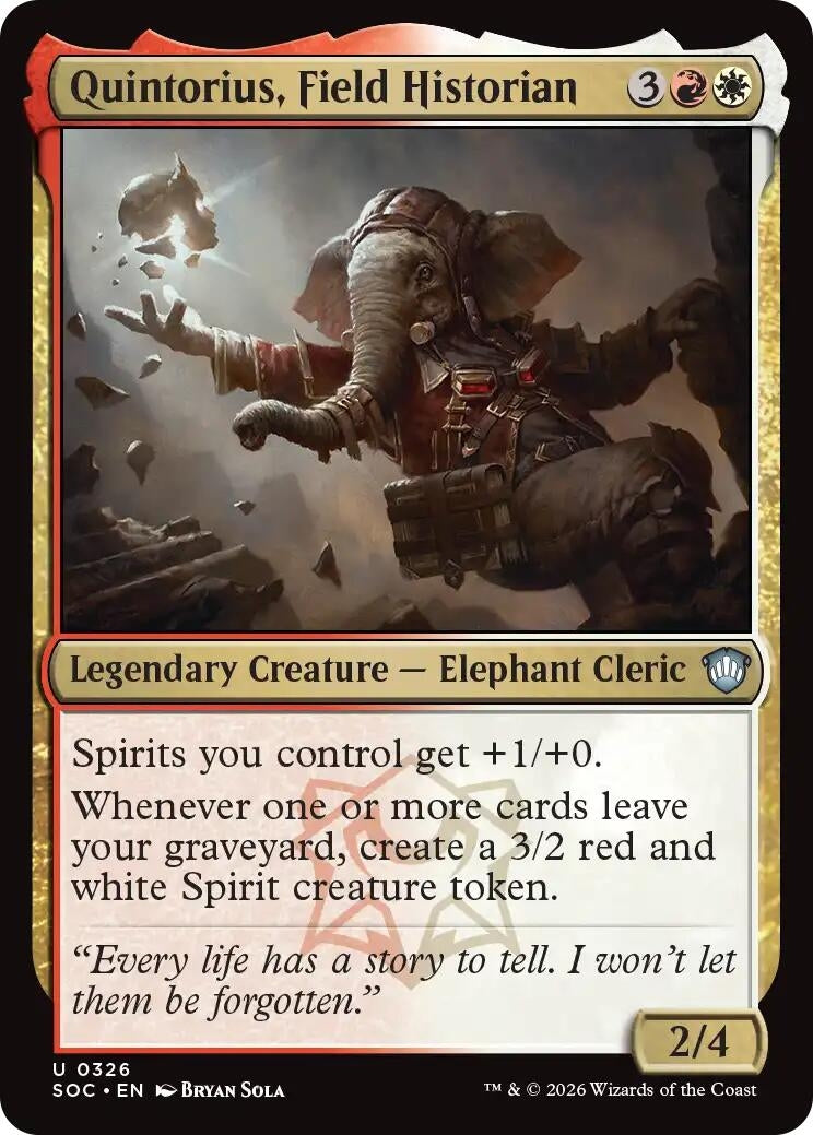 Image for Quintorius, Field Historian (326) [Secrets of Strixhaven] - Magic: The Gathering