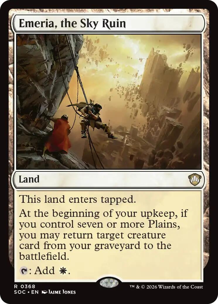 Image for Emeria, the Sky Ruin (368) [Secrets of Strixhaven] - Magic: The Gathering