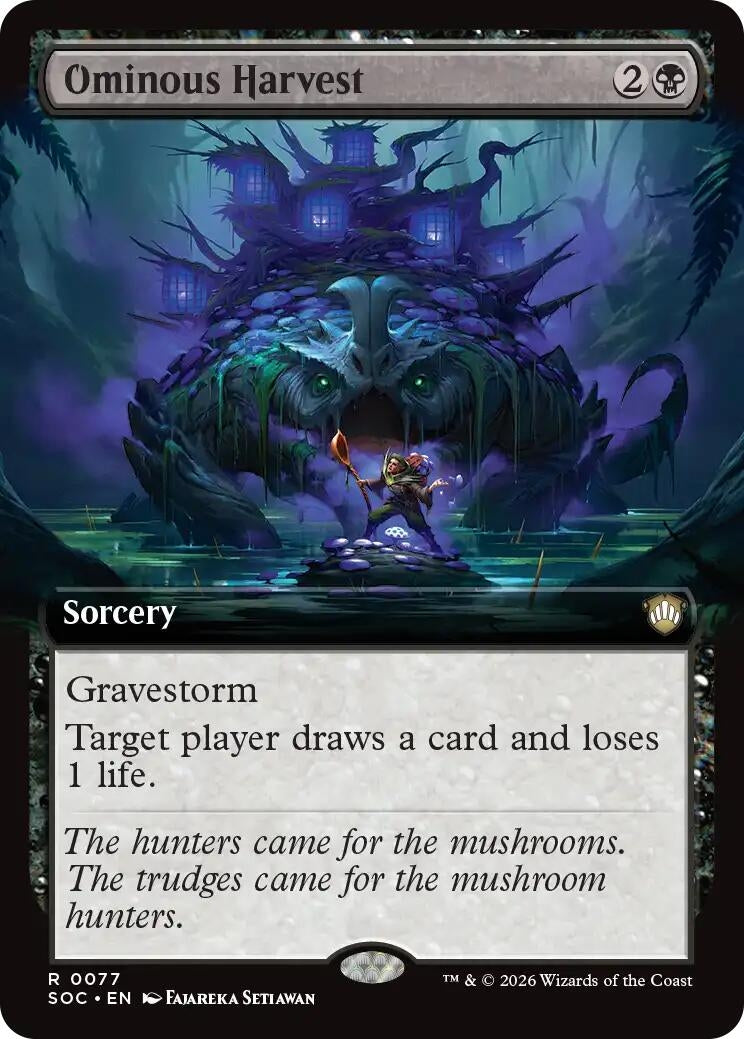 Image for Ominous Harvest (Extended Art) (77) [Secrets of Strixhaven] - Magic: The Gathering