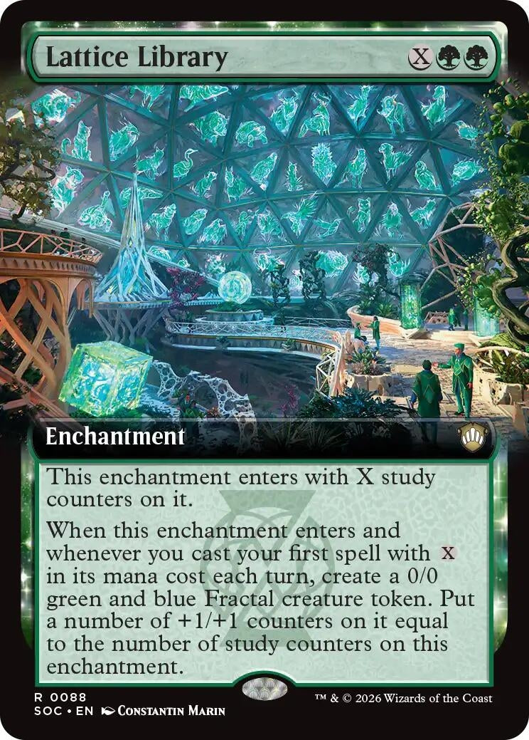 Lattice Library (Extended Art) (88) [Commander: Secrets of Strixhaven]
