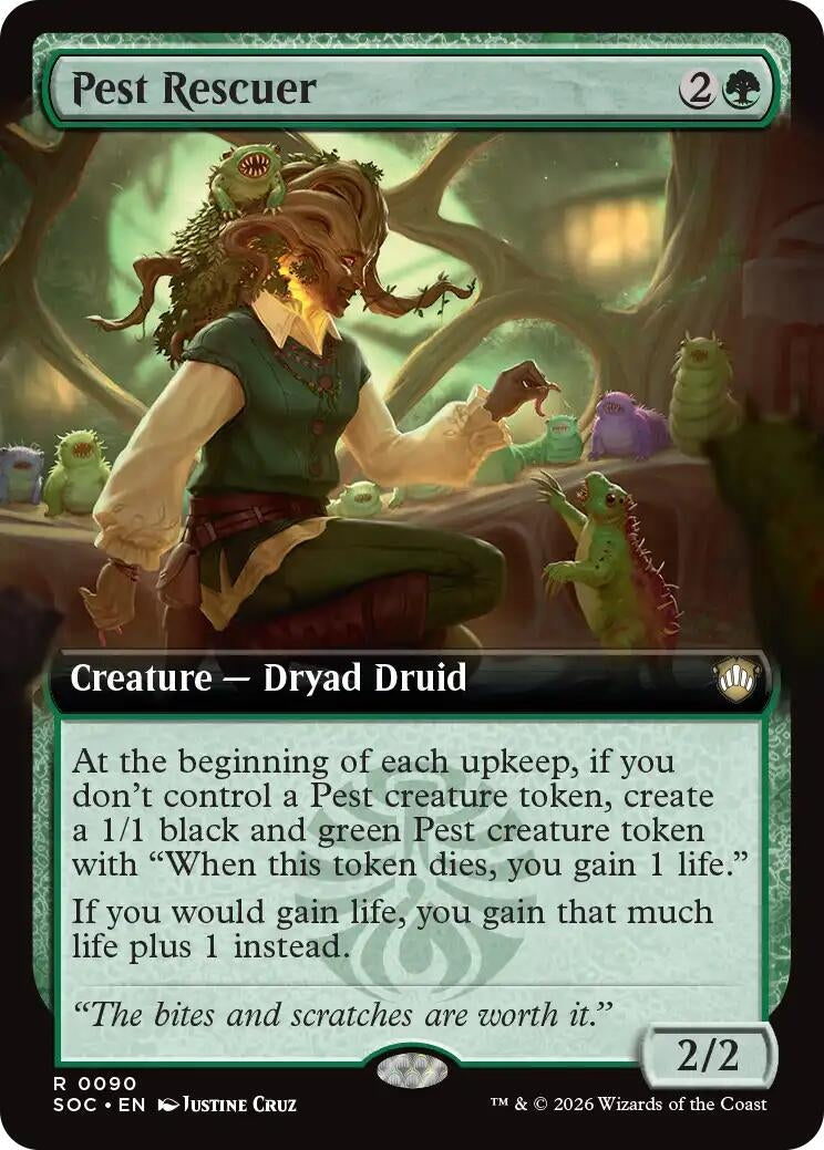 Image for Pest Rescuer (Extended Art) (90) [Secrets of Strixhaven] - Magic: The Gathering
