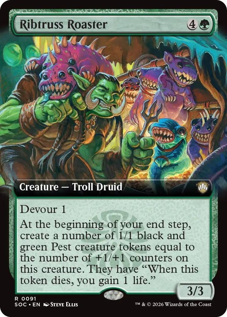 Image for Ribtruss Roaster (Extended Art) (91) [Secrets of Strixhaven] - Magic: The Gathering