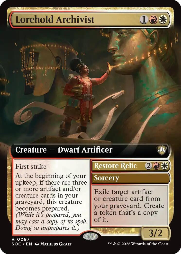 Image for Lorehold Archivist (Extended Art) (97) [Secrets of Strixhaven] - Magic: The Gathering