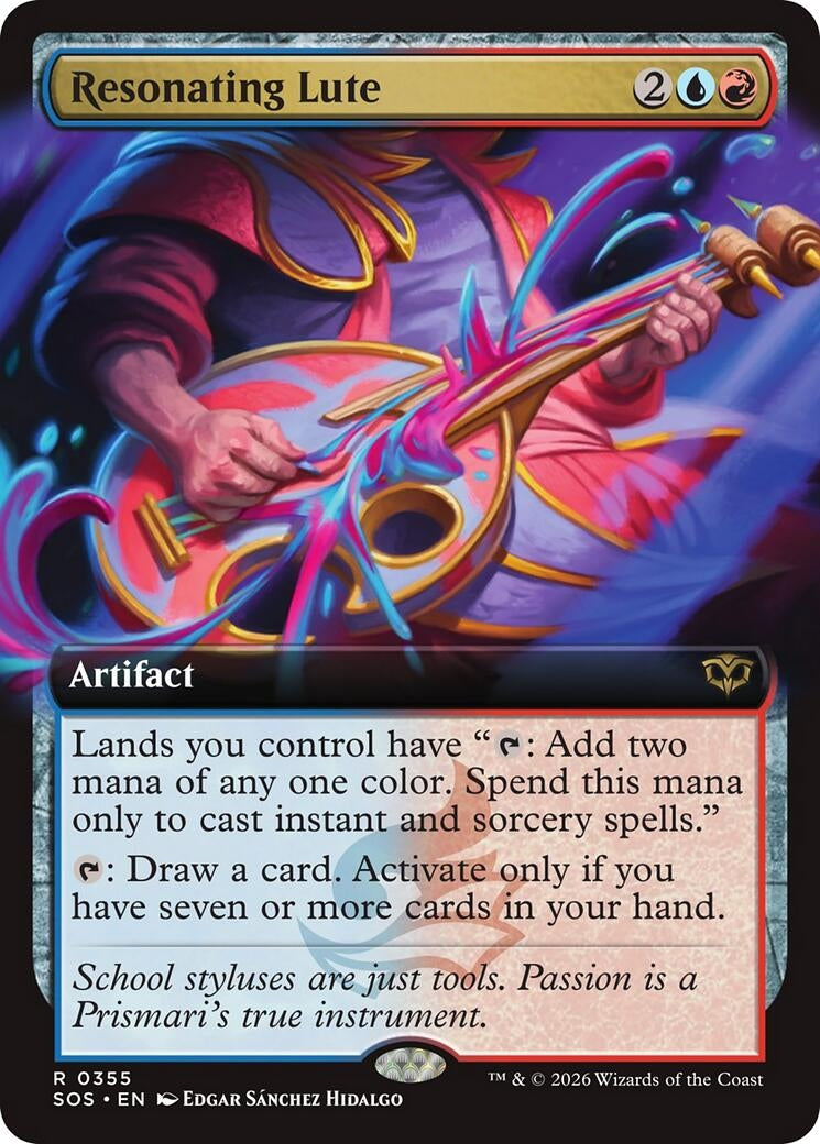 Image for Resonating Lute (Extended Art) (355) [Secrets of Strixhaven] - Magic: The Gathering