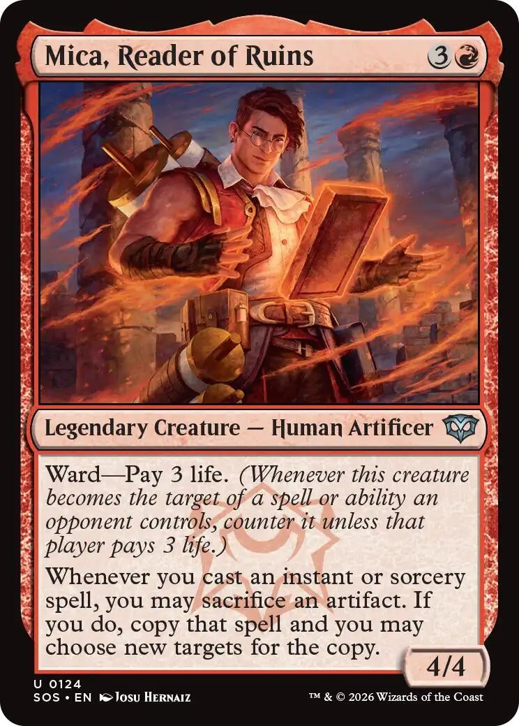 Image for Mica, Reader of Ruins (124) [Secrets of Strixhaven] - Magic: The Gathering