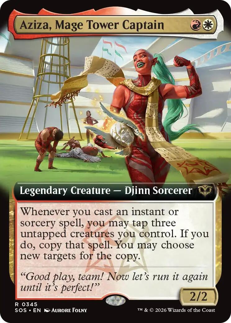 Image for Aziza, Mage Tower Captain (Extended Art) (345) [Secrets of Strixhaven] - Magic: The Gathering