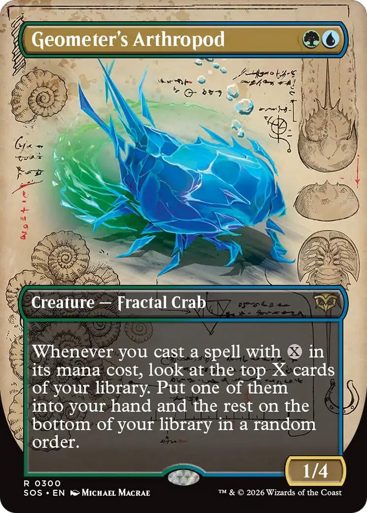 Image for Geometer's Arthropod (Borderless) (300) [Secrets of Strixhaven] - Magic: The Gathering
