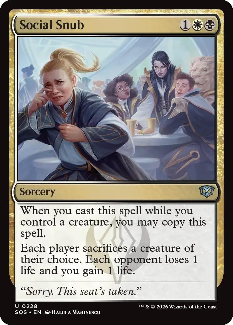 Image for Social Snub (228) [Secrets of Strixhaven] - Magic: The Gathering