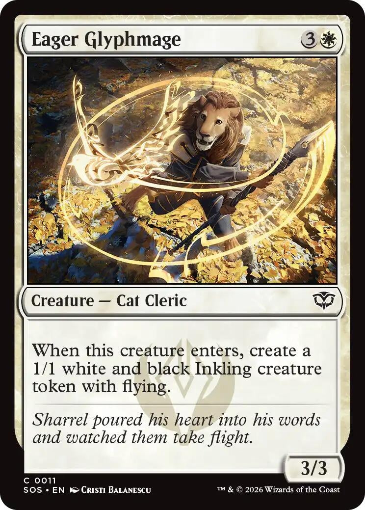 Image for Eager Glyphmage (11) [Secrets of Strixhaven] - Magic: The Gathering