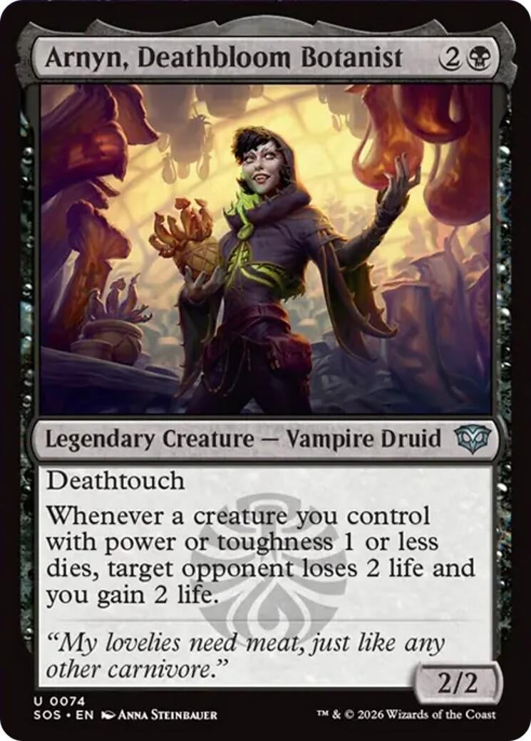 Image for Arnyn, Deathbloom Botanist (74) [Secrets of Strixhaven] - Magic: The Gathering