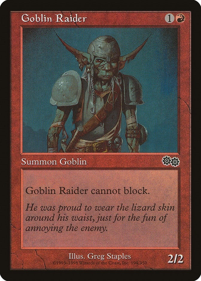 Image for Goblin Raider (194) [Urza's Saga] - Magic: The Gathering