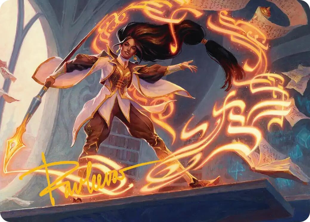 Image for Interjection Art Card (Gold-Stamped Signature) (4) [Secrets of Strixhaven] - Magic: The Gathering